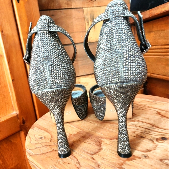 MIX NO.6 LAPEA PLATFORM RHINESTONE COVERED SANDALS/HEELS-SIZE 8.5 - Picture 10 of 12